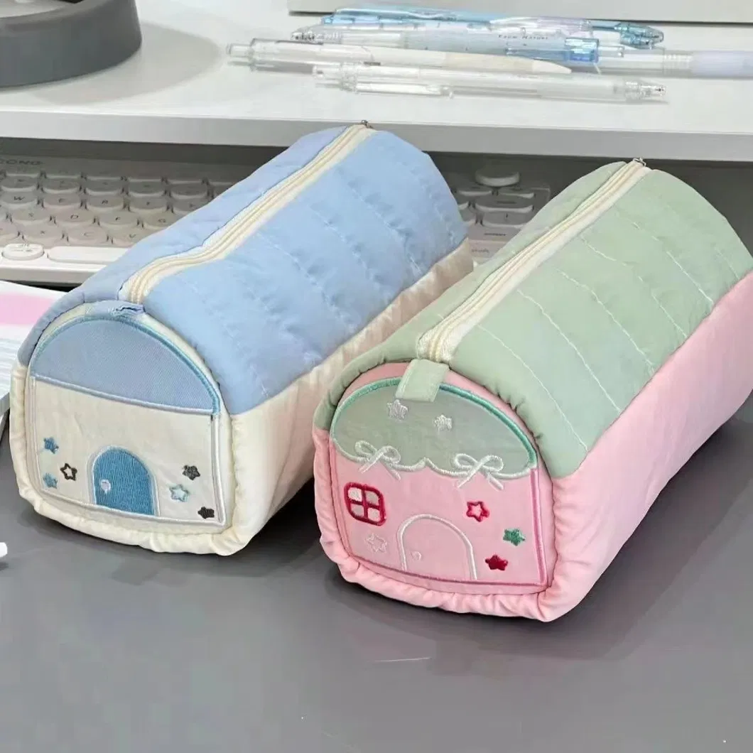 Multi Functional Pen Bag Large Capacity Storage Bag Embroidered Stationery Box