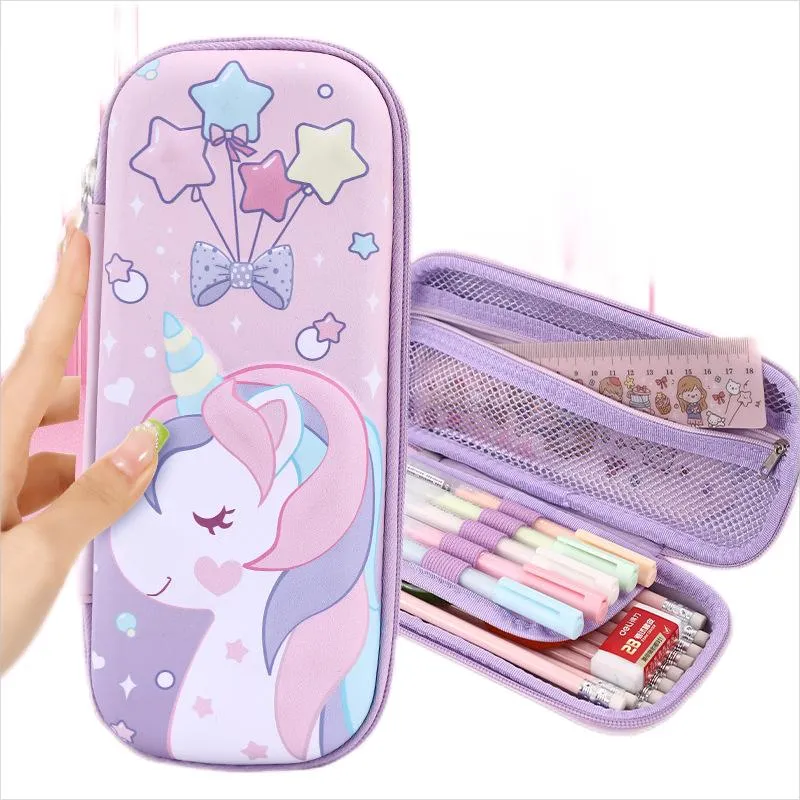 Pencil Case Three-Dimensional Pencil Case Elementary School Stationery Box Cute Middle School Cartoon Stationery Bag for Girls