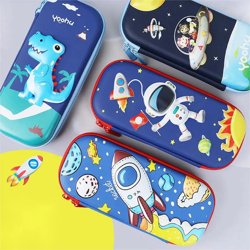 Elementary School Cartoon EVA Pencil Case 3D Waterproof and Anti Drop Children&prime;s Large Capacity Stationery Box