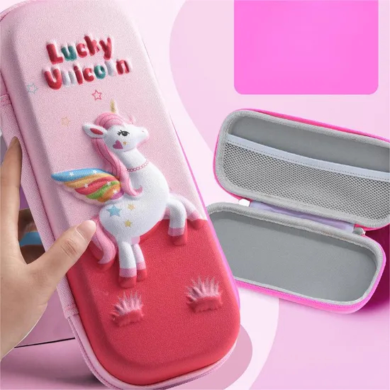Cartoon Elementary School Pen Box Large Capacity 3D Stationery Box Kindergarten Pen Bag