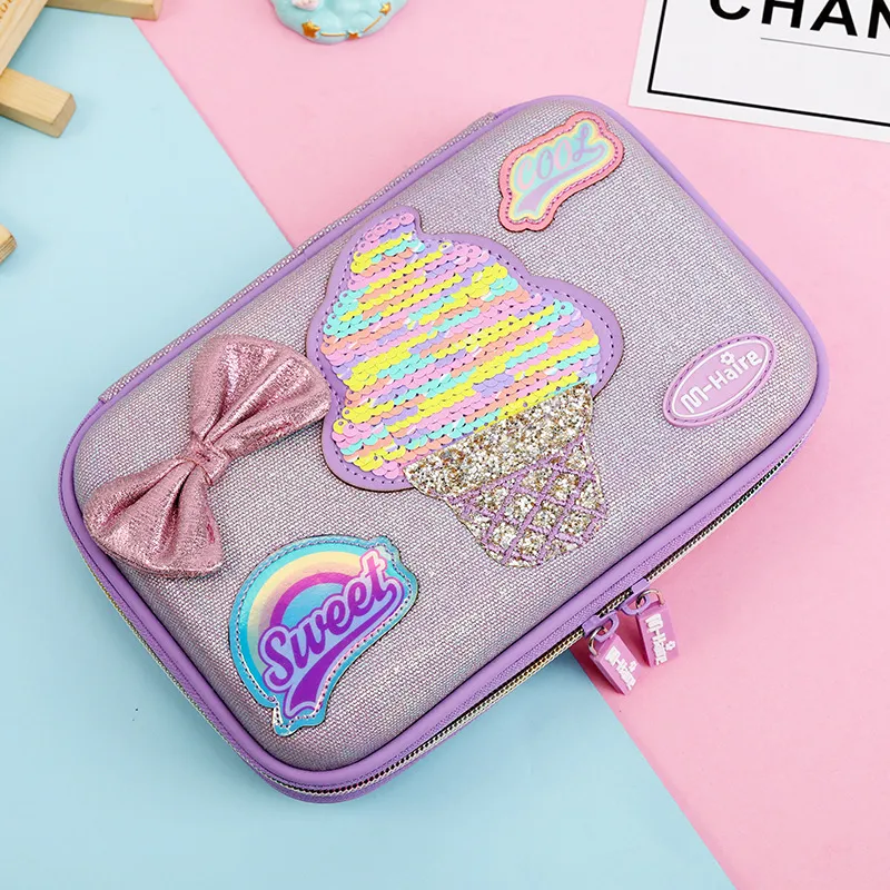 Children Pencil Case 3D Stationery Box Cartoon Transparent Pencil Pouch