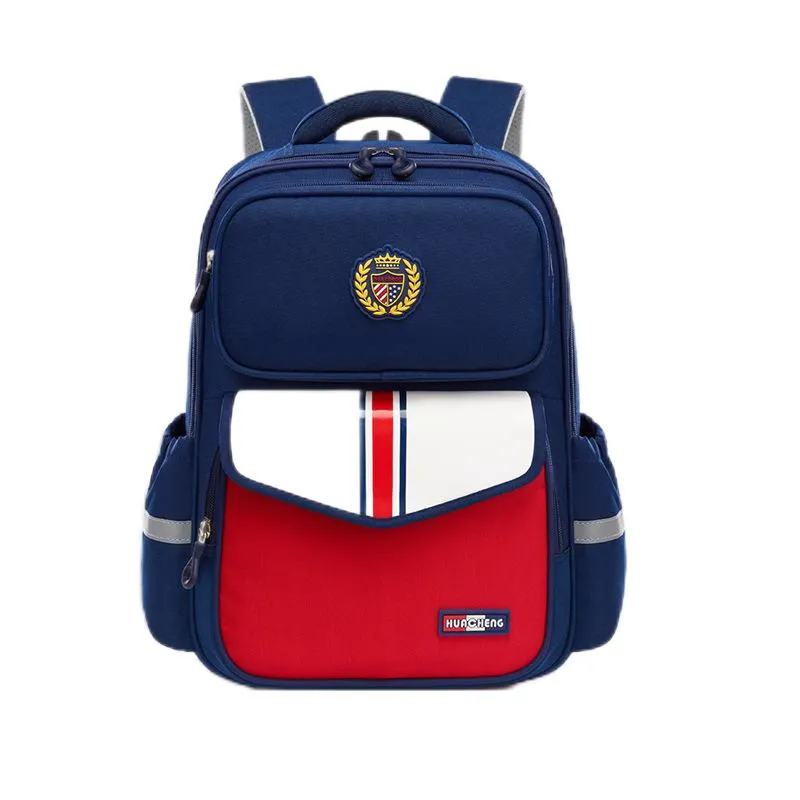 Boys and Girls&prime; New Load-Reducing Backpack with Spine Protection and Double Shoulder Waterproof Backpack