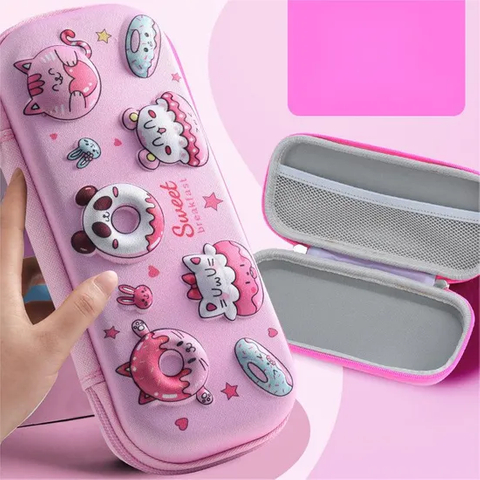 Cute Primary School Student Pencil Case Large Capacity 3D Stationery Case Pencil Case