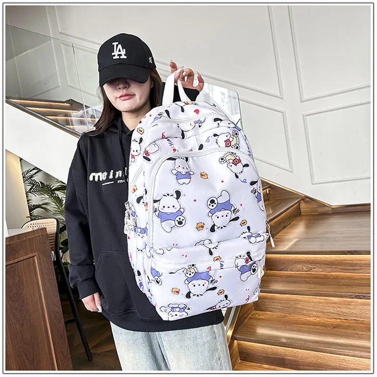 2024 New Cartoon Lightweight Women&prime;s Large Capacity School Bag Nylon Backpack