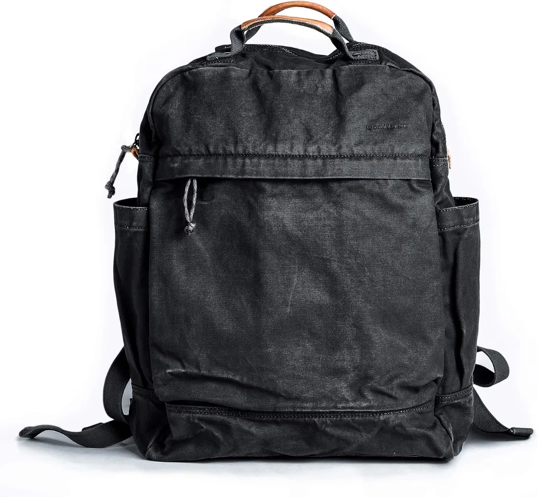 Outdoor Wax Canvas Waterproof Hiking Travelling Laptop Daily Backpack