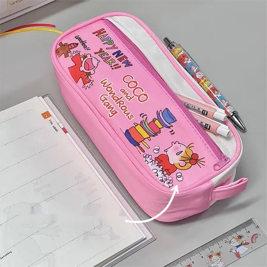 Cute Cartoon Pencil Case Student Stationery Bag Large Capacity Pencil Case