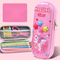 New Pencil Case Double Layered Primary School High Capacity Girls Stationery Box Storage