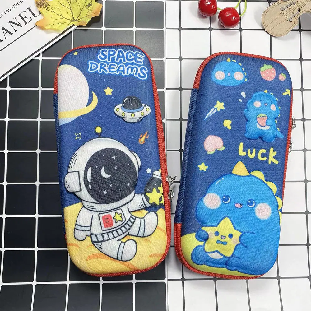 New 3D Pencil Case Double-Layer Primary School Student Large Capacity Pencil Case