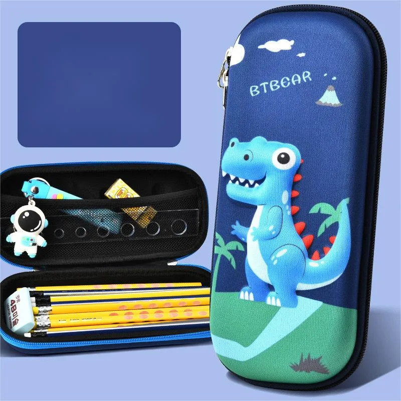New 3D Pencil Case Double-Layer Primary School Student Large Capacity Pencil Case