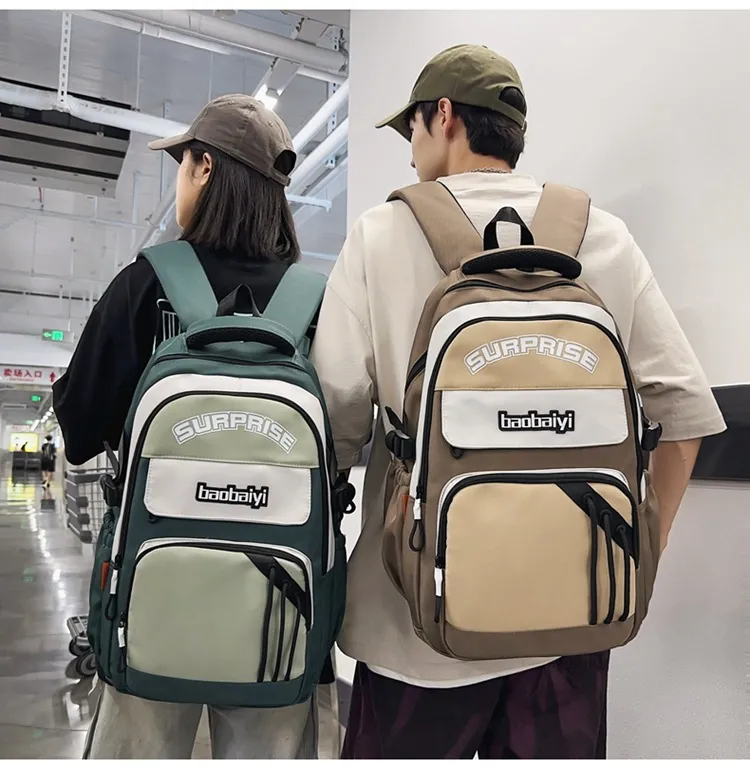 Large Capacity Travel Backpack Multifunctional Campus Backpack for Male and Female Students in Middle and High Schools