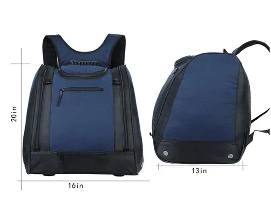 Waterproof Snow Gear Backpack Skiing and Snowboarding Travel Luggage for Air Travel Skating Ski Boot Bag