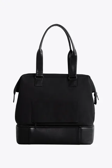 Custom Size Logo Unisex Canvas Travel Duffel Duffle Weekender Tote Bag with Shoulder Strap Bottom Shoes Compartment
