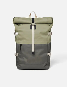 Unisex Vintage Style Rolltop Backpack Custom RPET Polyester Outdoor Sports Pack Business School Bag