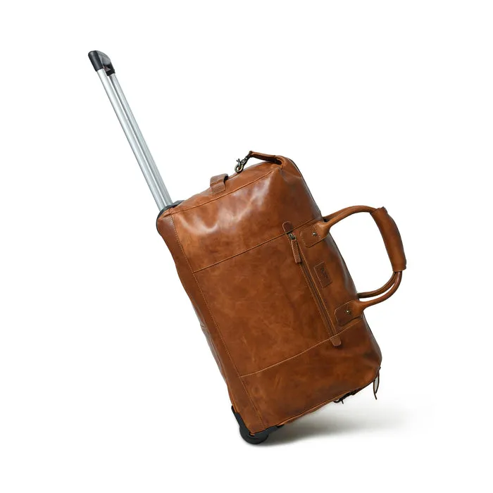 Factory Leather Handcrafts Trolley Handbag Travel Overnight Weekend Duffle Gym Bag