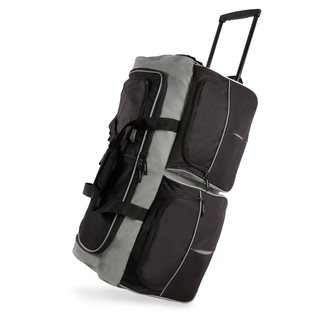 Large Capacity Rolling Duffel Bag Luggage Bag with Rollers Travel Suitcase Convenient Wheels
