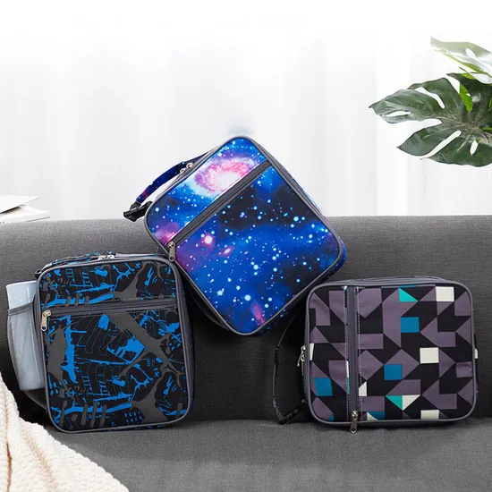 New Starry Oxford Cloth Lunch Bag Double Layer Is Good for School Easy to Carry Lunch Bag at Work