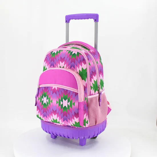 High Quality Fashion Printed Trolley Bag Multicolor Backpack OEM Printed Shopping Trolley Bag for Girls