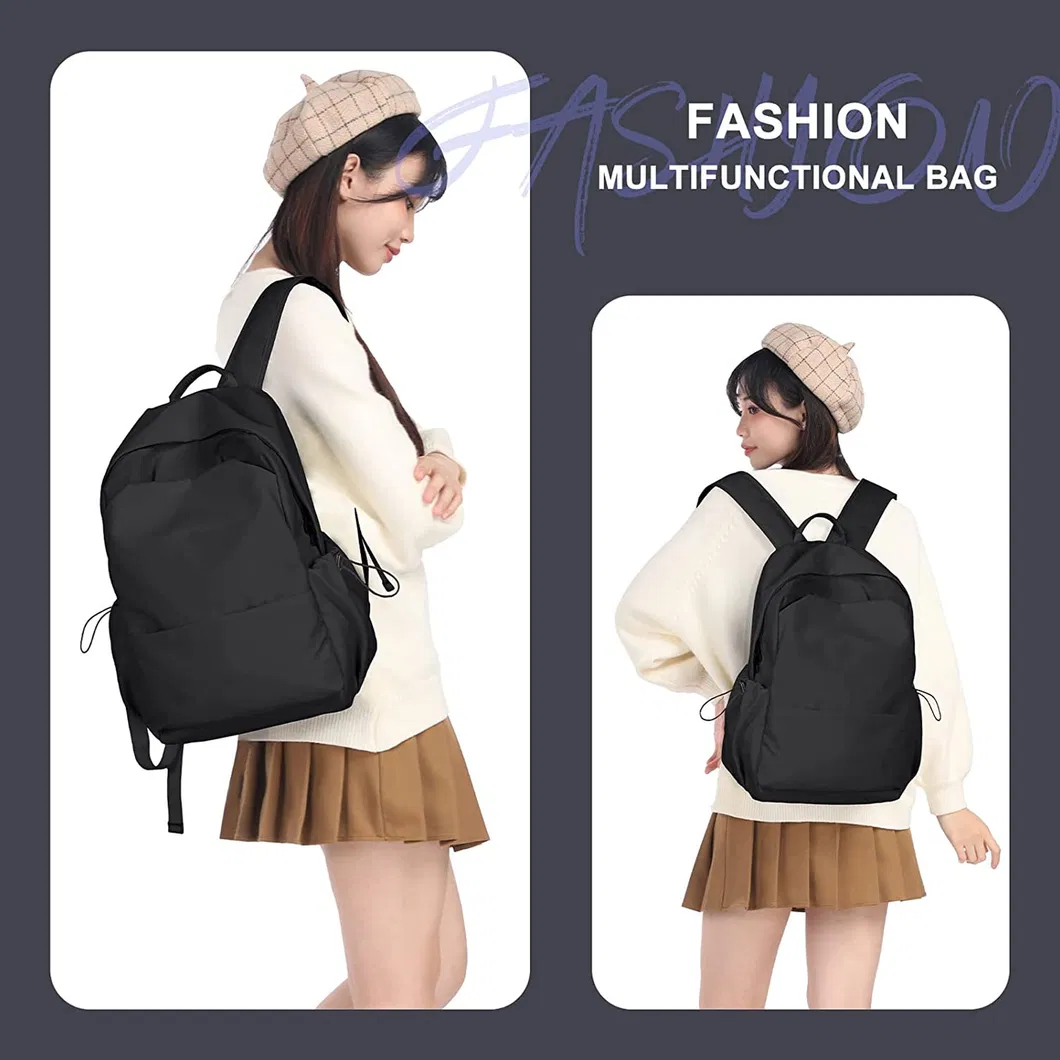 Popular High Quality Business Waterproof Large Capacity Black Simple Laptop Student Backpack