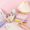 Big Capacity Fashion Cute School Student Multifunction Blank Canvas Pencil Case