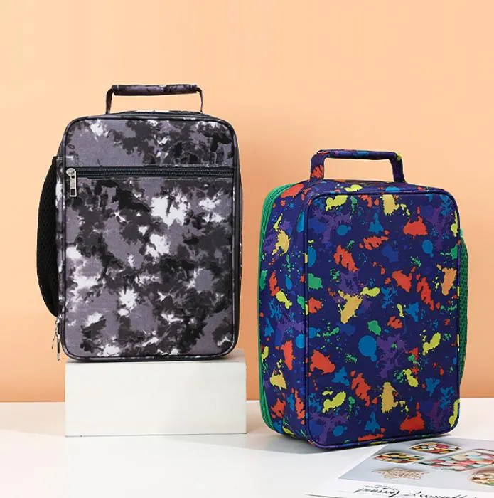 Hot Sale 600d Oxford Recycle Personalized Cooler Bag with Custom Printed Logo Aluminum Foil Lunch Bag for Students Adults