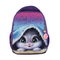 Independently Designed Cute Cat Purple School Backpack 600d High Quality Children School Bags