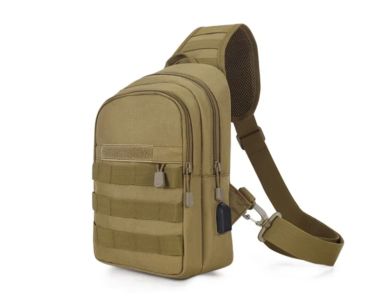 Wholesale Camouflage Messenger Bag Tactical Backpack Fishing Casual Men&prime;s Shoulder Bag