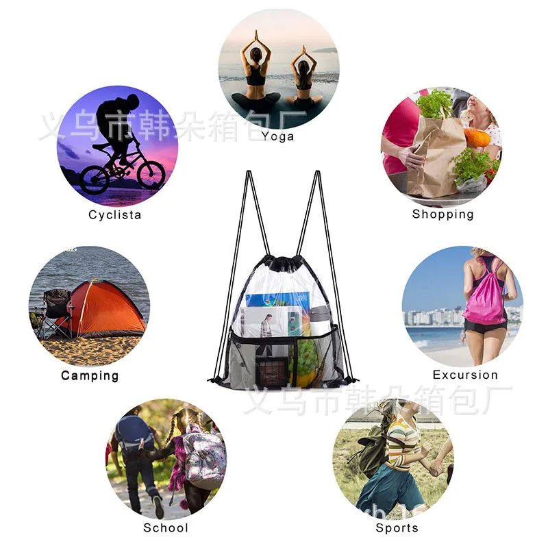 Customized Logo Transparent Backpack Foldable Lrge Capacity EVA Waterproof Backpack