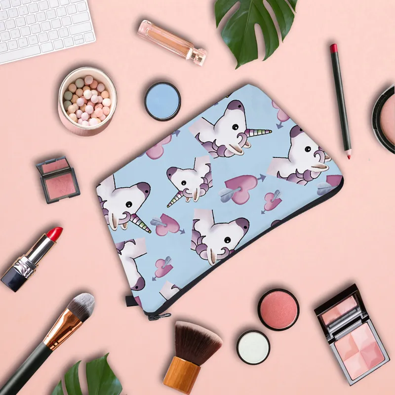 Cartoon Cute Unicorn Kids Pencil Pouch Large Cosmetic Makeup Bag for Girls