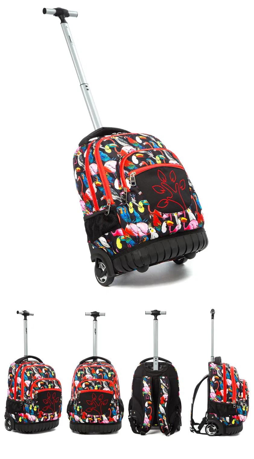Professional Kids School Rolling Backpack Fashion Children School Wheeled Trolley Bags