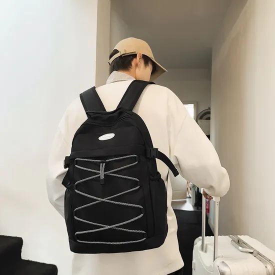 Retro Trendy Large Capacity Backpack Sports Hiking Outdoor Mountaineering Lightweight Travel Backpack
