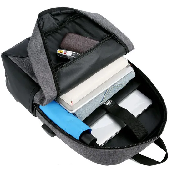 Business Man Travel Backpack USB Charger Back Pack Leisure Travel Computer Backpack