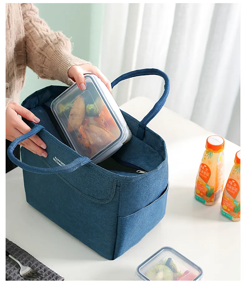 Custom Logo Thermal Food Picnic Cooler Bag Kids Hot Sale Good Fabric Stock Fashion Thermal Lunch Bag for Women Insulated