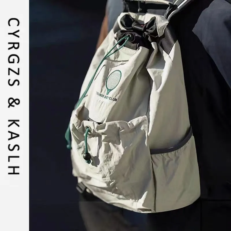 Outdoor Tennis Travel Canvas College Student Computer Backpack Mens Badminton Mountaineering Bag