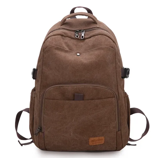Retro Canvas Outdoor Backpack for Students Simple and Trendy Large Capacity Backpack