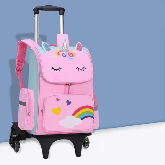 Wholesale Fashion Cute Backpack Unicorn Children′s Trolley School Bags Backpack