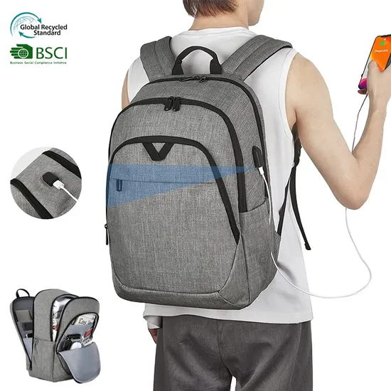 Custom Bookbags Anti Theft Waterproof Schoolbags USB Back Pack Business Travel Durable 15.6 Laptop Bag Backpack