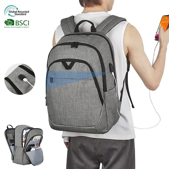 Custom Bookbags Anti Theft Waterproof Schoolbags USB Back Pack Business Travel Durable 15.6 Laptop Bag Backpack