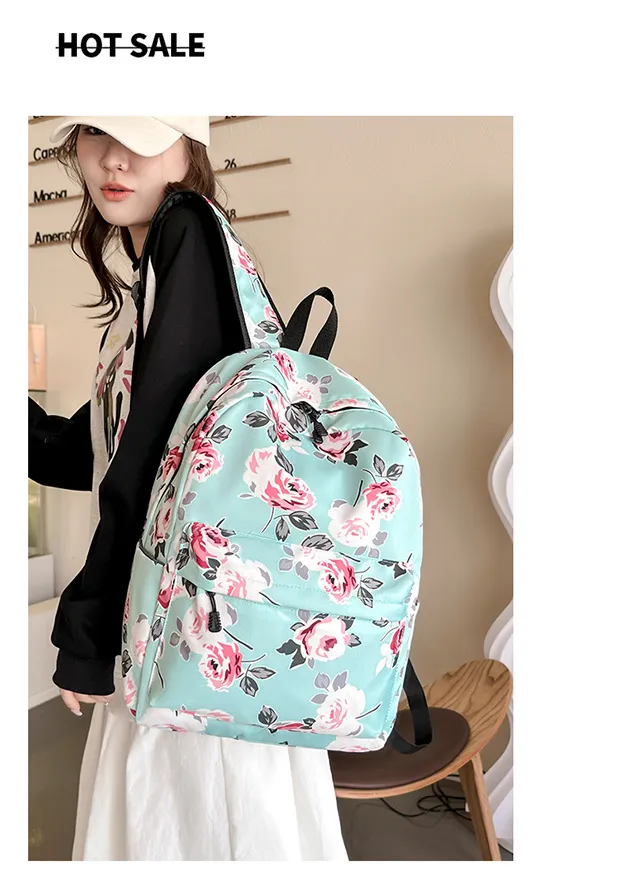 Factory 3 PCS Casual Backpack Insulation Bag Cross-Border New Fashion Floral Minimalist Backpack,