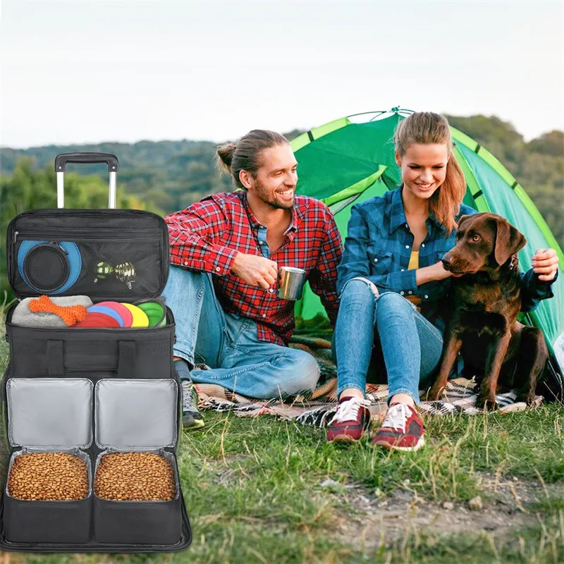 Factory New Outdoor Convenient Pet Pull Bag Portable Travel Food Trolley Bag