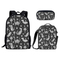 3PCS Children Match School Bags Dinosaur Cartoon Printing School Bag and Lunch Bag Set