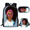 Back to School Backpack Kids Bag African American Black Art Girls Schoolbag Mochila 3PCS Set School Bags for Girls
