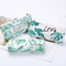 Fashion Office Stationery Bag Custom Leaves Pattern PU Leather Pencil Case