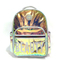 Custom Fashion Large Capacity Holographic Laser PU Girls School Bags Kids School Backpack