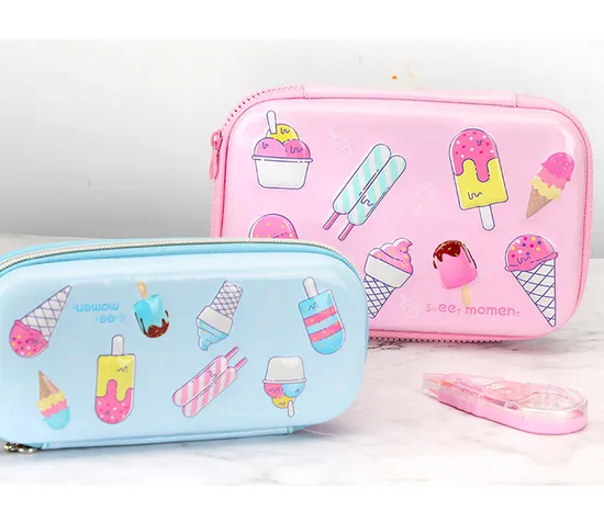 Large Capacity Hardtop 3D Ice Cream Pencil Box Pencil Bag