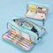 Large Capacity Pencil Pen Case Big Capacity Storage Bag Pouch Box Stationery Organizer with Zippers for Office and School