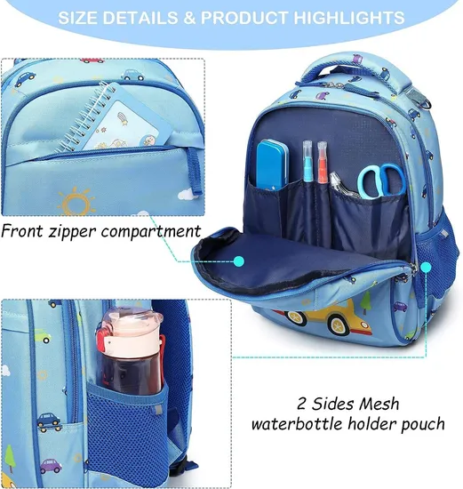 Children School Bags Kids Custom Logo Cute Backpack Lightweight School Bag for Boys and Girls