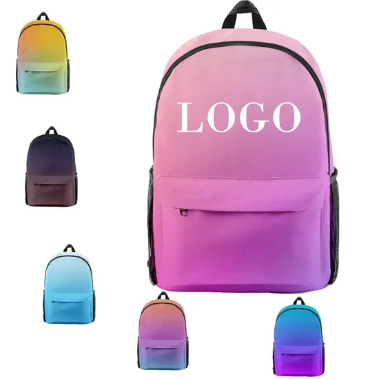 Customized Bookbag with Logo Backpack Sublimation Custom Printed School Bag for Children Teenagers
