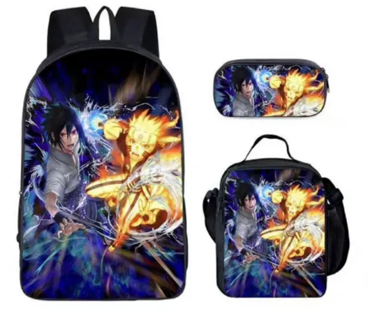 Factory Custom School Student 3 PCS Backpack Sets Backpack Shoulder Bag Pencil Case
