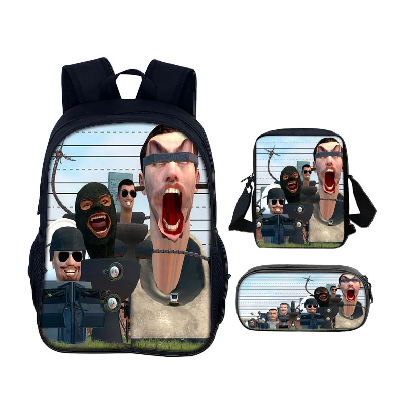 Factory Primary and Secondary School Student Bag Three Piece Toilet Game Backpack Set