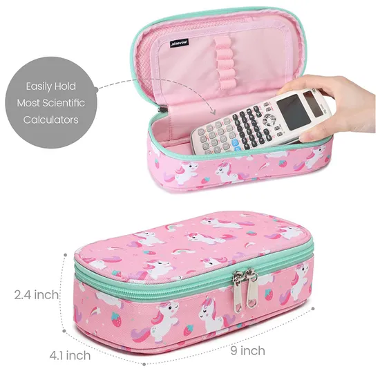 Pink Unicorn Pen Storage Holder Case Cute Pencil Pouch Bag Stationery Organizer